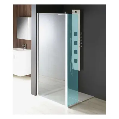 Polysan Modular Shower - Pevná sprchová stěna, pro připojení otočného panelu, 90 cm, čiré sklo M