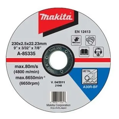 Makita Příslušenství - Řezný kotouč na kov 230x22,2 mm A-85335