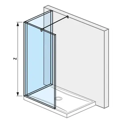 Jika Pure - Sprchová stěna Walk in L dvoudílná 120x90 cm, Jika Perla Glass, čiré sklo H269422002