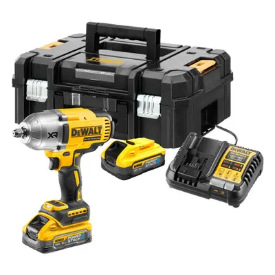 DeWALT Nářadí - 18V AKU rázový utahovák, 2x aku 5,0 Ah POWERSTACK, nabíječka DCF900H2T