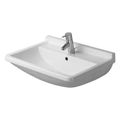 Duravit Starck 3 - Umyvadlo 65x49 cm, s přepadem, s otvorem pro baterii, bílá 0300650000