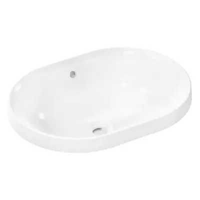 Hansgrohe Xuniva U - Umyvadlo, 55x40 cm, s přepadem, bez otvoru pro baterii, SmartClean, bílá 61