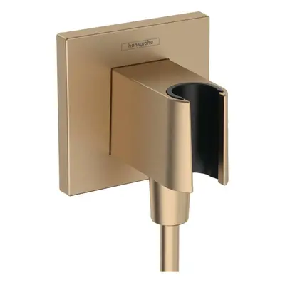 Hansgrohe Fixfit - Sprchové kolínko s držákem, kartáčovaný bronz 26889140