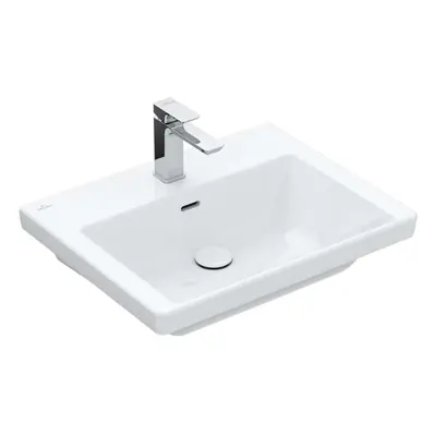 Villeroy & Boch Subway 3.0 - Umyvadlo 60x47 cm, s přepadem, otvor pro baterii, alpská bílá 4A706