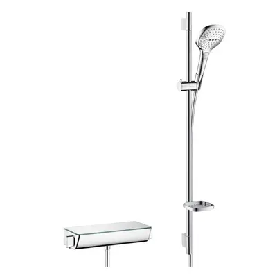 Hansgrohe Raindance Select E - Sprchový set 120 s termostatem Ecostat Select, 3 proudy, bílá/chr