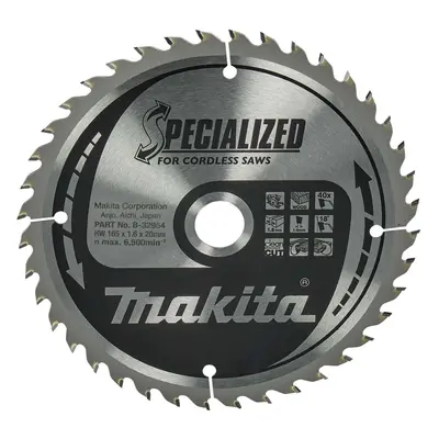 Makita Příslušenství - Pilový kotouč na dřevo 165x20 mm, 40 zubů B-32954