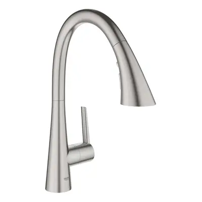 Grohe Zedra - Dřezová baterie s výsuvnou sprškou, supersteel 32294DC2