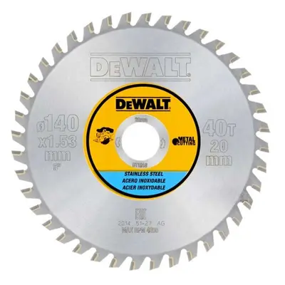 DeWALT Příslušenství - Pilový kotouč na hliník 140x20 mm, 40 zubů DT1918