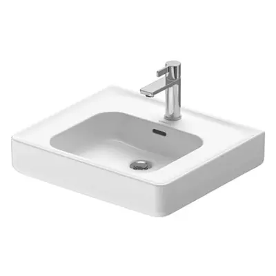 Duravit Soleil by Starck - Umyvadlo 55x48 cm, s přepadem, otvor pro baterii, WonderGliss, bílá 2