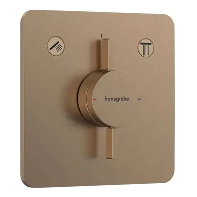 Hansgrohe DuoTurn Q - Baterie pod omítku, pro 2 spotřebiče, kartáčovaný bronz 75414140