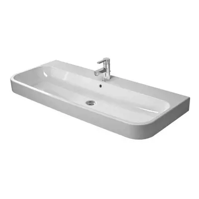 Duravit Happy D.2 - Umyvadlo 120x51 cm, s přepadem, otvor pro baterii, bílá 2318120000