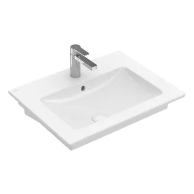 Villeroy & Boch Venticello - Umyvadlo nábytkové 65x50 cm, s přepadem, otvor pro baterii, alpská 