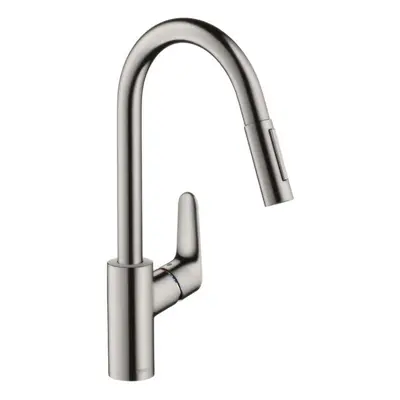 Hansgrohe Focus M41 - Dřezová baterie M4116-H240 s výsuvnou sprškou, sBOX, vzhled nerezu 7388080