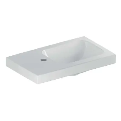 Geberit iCon - Umývátko 53x31x13 cm, bez přepadu, otvor pro baterii vlevo, KeraTect, bílá 501.83