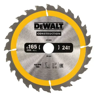 DeWALT Příslušenství - Pilový kotouč 165x20 mm, 24 zubů DT1934