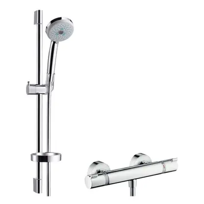 Hansgrohe Croma 100 - Sprchový set s termostatem, 3 proudy, tyč 65 cm, chrom 27086000