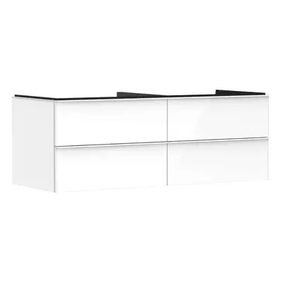 Hansgrohe Xelu Q - Umyvadlová skříňka, 50x136x55 cm, 4 zásuvky, lesklá bílá/matná bílá 54086700