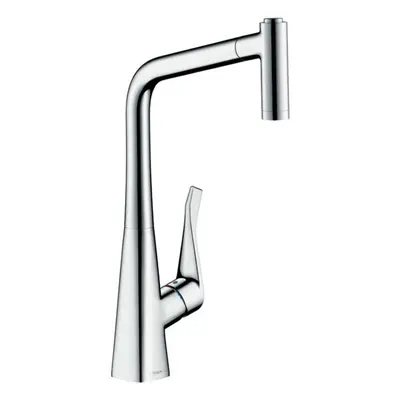 Hansgrohe M71 - Dřezová baterie Metris s výsuvnou sprškou, EcoSmart, chrom 14780000