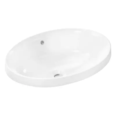 Hansgrohe Xuniva D - Umyvadlo, 55x40 cm, s přepadem, bez otvoru pro baterii, SmartClean, bílá 61