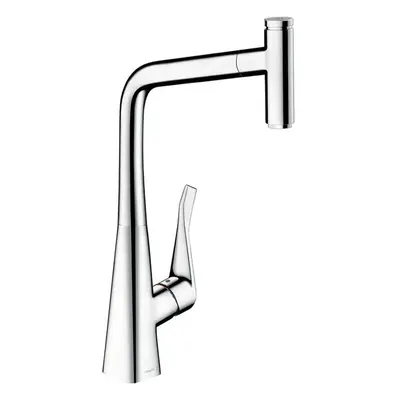 Hansgrohe Metris Select - Dřezová baterie s výsuvnou koncovkou, chrom 14884000