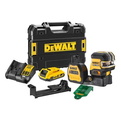 DeWALT Nářadí - 12/18V AKU zelený křížový laser, 1x aku 2,0 Ah XR, nabíječka DCE825D1G18