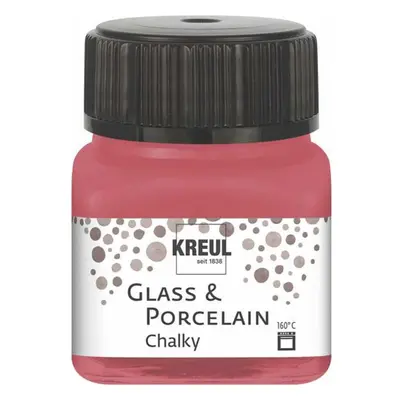 Kreul Barva na sklo a porcelán CHALKY 20 ml PŘÍJEMNÁ ČERVENÁ