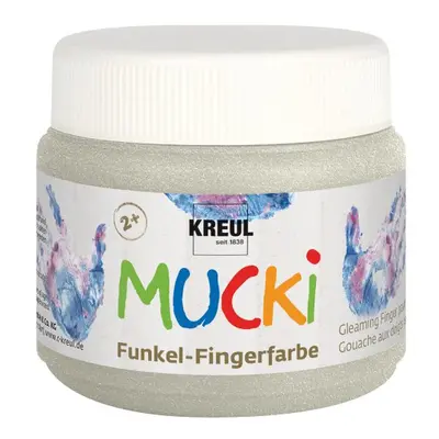 Mucki Prstová barva MUCKI 150 ml DRAČÍ STŘÍBRNÁ