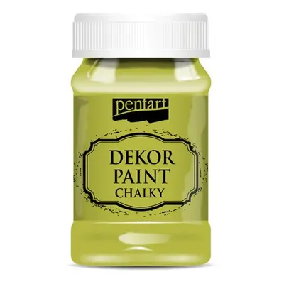 Pentart Křídová a dekorační barva PENTART 100 ml ŽLUTAVĚ ZELENÁ