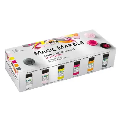 Kreul Sada Mramorovací barva Magic Marble LOVE NEON 6 x 20 ml