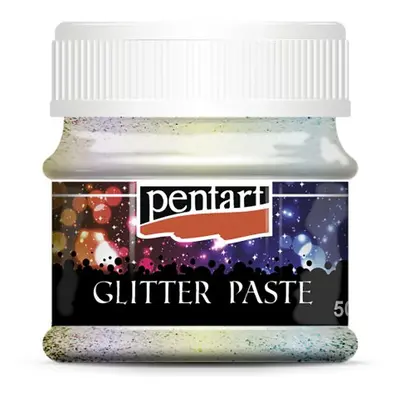 Pentart Glitrová pasta fine 50 ml DUHA