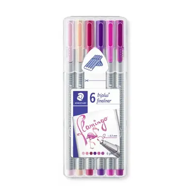 Staedtler Linery Triplus Flamingo 6 plameňákových barev