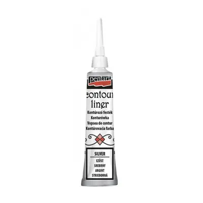 Pentart Konturovací liner metalický PENTART 20 ml STŘÍBRNÁ