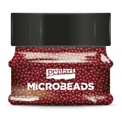 Pentart Korálky skleněné MICROBEADS PENTART ČERVENÁ