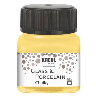 Kreul Barva na sklo a porcelán CHALKY 20 ml ŽLUTÝ SAFRAN