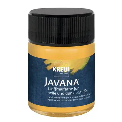 Kreul Barva na světlý a tmavý textil JAVANA 50 ml ZLATOŽLUTÁ