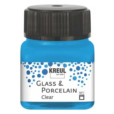 Kreul Barva na sklo a porcelán clear 20 ml VODNÍ MODRÁ