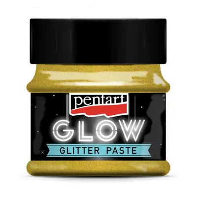 Pentart Glitrová pasta svítící ve tmě 50 ml ZLATÁ svítí ZELENÁ