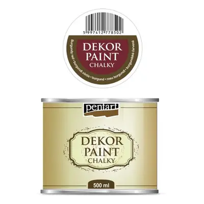 Pentart Křídová a dekorační barva PENTART 500 ml BURGUND ČERVENÁ