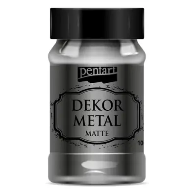 Pentart Metalická a dekorační barva PENTART 100 ml ANTRACITOVÁ