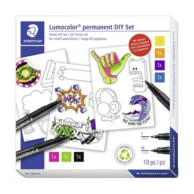 Staedtler Kreativní sada Lumocolor Permanent ART samolepky