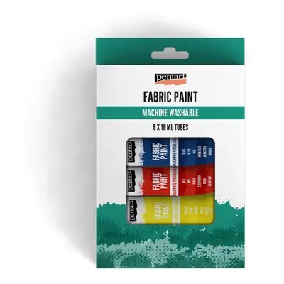 Pentart Sada barvy na textil PENTART 6 x 16 ml