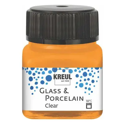 Kreul Barva na sklo a porcelán clear 20 ml ORANŽOVÁ