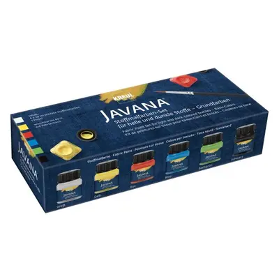 Kreul Sada barev na světlý a tmavý textil JAVANA 6 x 20 ml - základní