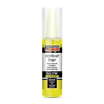 Pentart Konturovací liner svítící ve tmě PENTART 20 ml LIMETKOVÁ