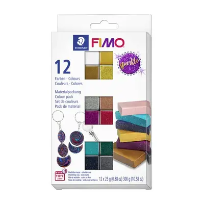 Staedtler FIMO Efekt SPARKLE sada 12 barev 25 g