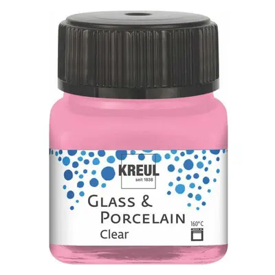 Kreul Barva na sklo a porcelán clear 20 ml RŮŽOVÁ