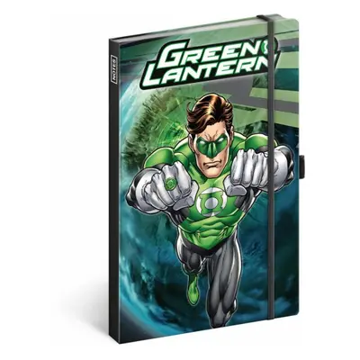 Baagl Notes Green Lantern, linkovaný, 13 × 21 cm