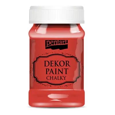 Pentart Křídová a dekorační barva PENTART 100 ml ČERVENÁ