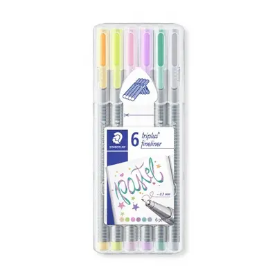 Staedtler Liner Triplus 6 barev - pastelové