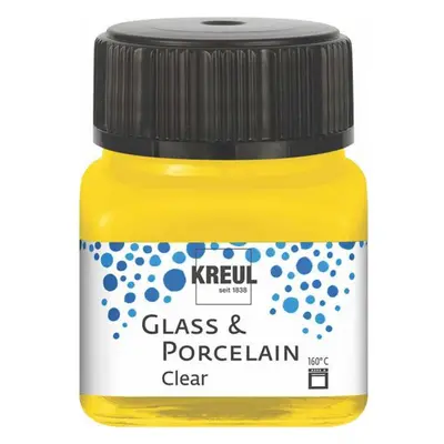 Kreul Barva na sklo a porcelán clear 20 ml SLUNEČNÍ ŽLUTÁ